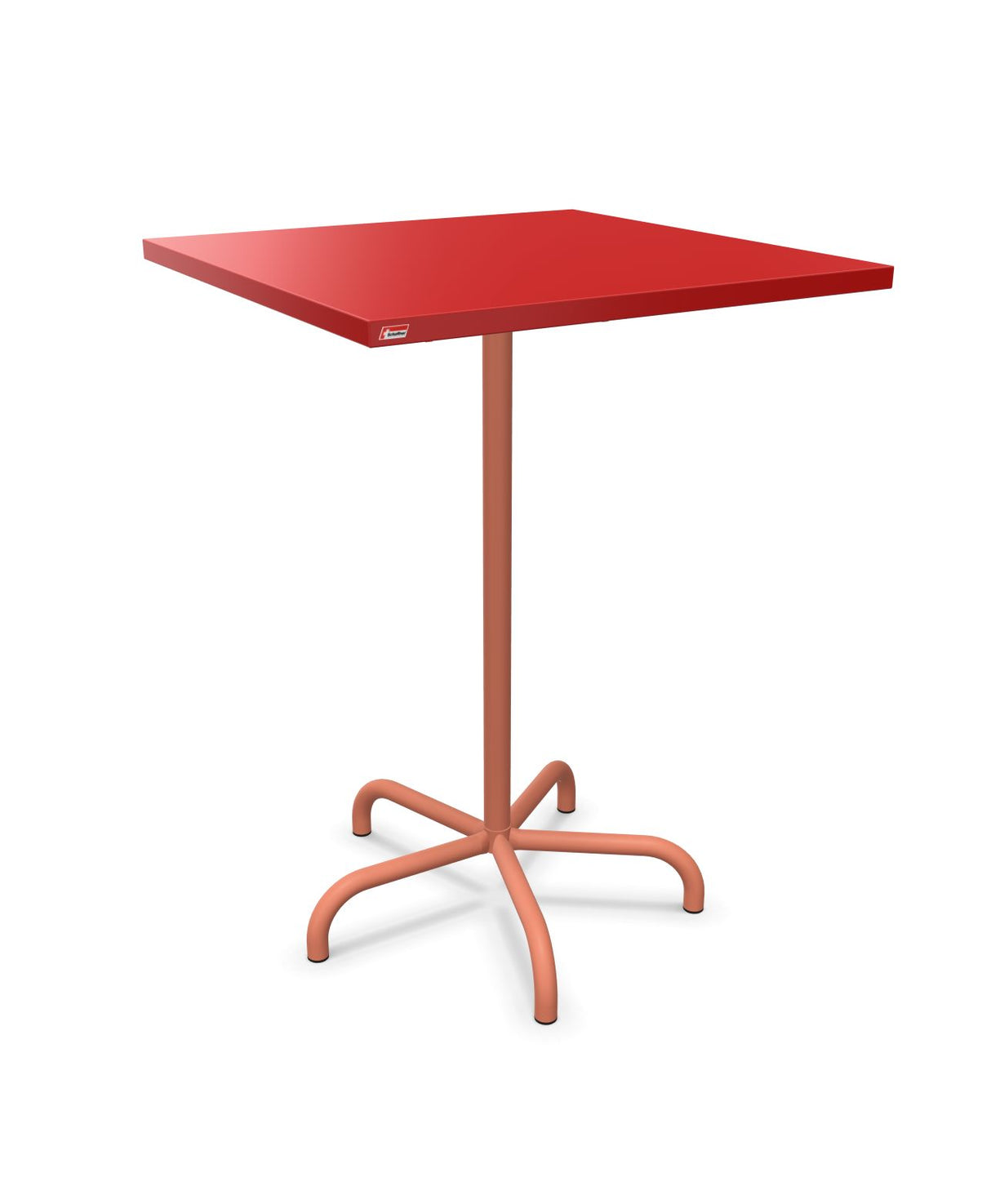 Schaffner Säntis Table haute rabattable 80x80cm h:110cm Rouge 30 Terracotta 84 