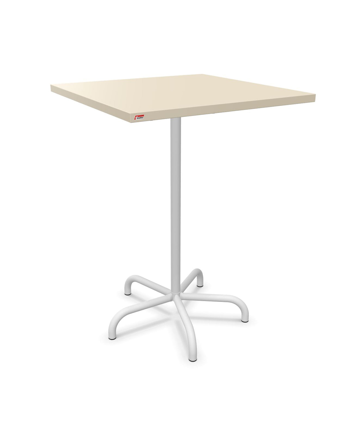 Schaffner Säntis Table haute rabattable 80x80cm h:110cm Sable Pastel 15 Blanc 90 