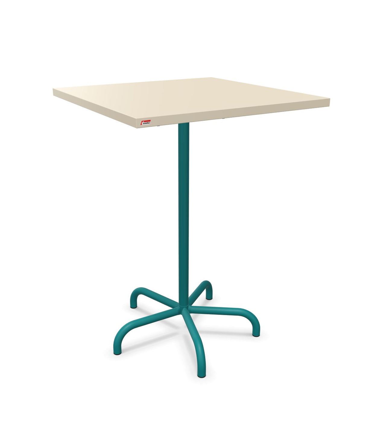 Schaffner Säntis Table haute rabattable 80x80cm h:110cm Sable Pastel 15 Bleu Kali 56 