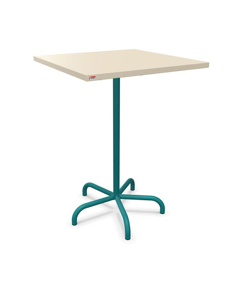 Schaffner Säntis Table haute rabattable 80x80cm h:110cm Sable Pastel 15 Bleu Kali 56 