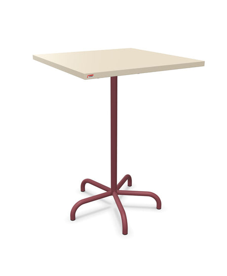 Schaffner Säntis Table haute rabattable 80x80cm h:110cm Sable Pastel 15 Bordeaux 38 