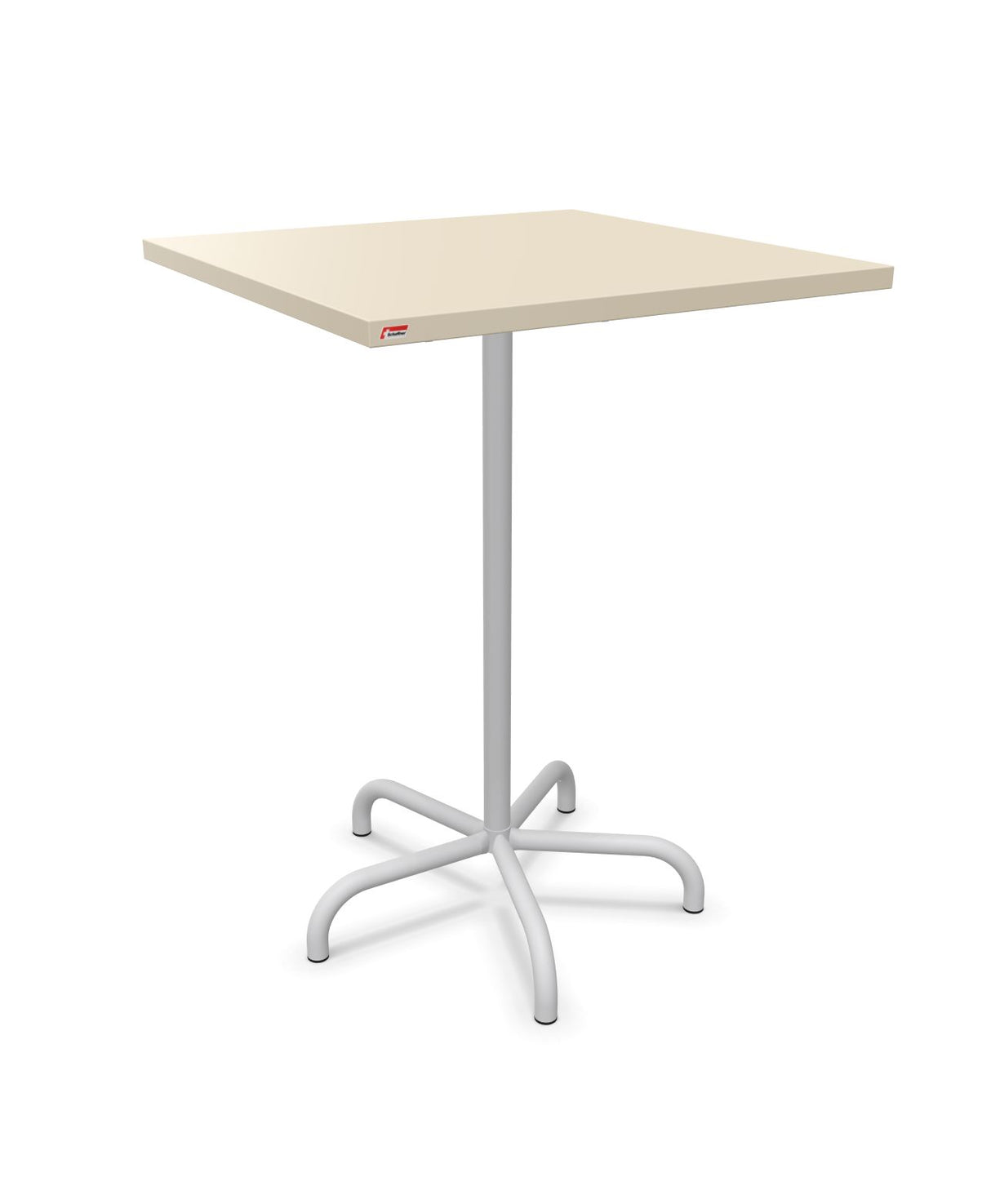 Schaffner Säntis Table haute rabattable 80x80cm h:110cm Sable Pastel 15 Gris Argent 78 