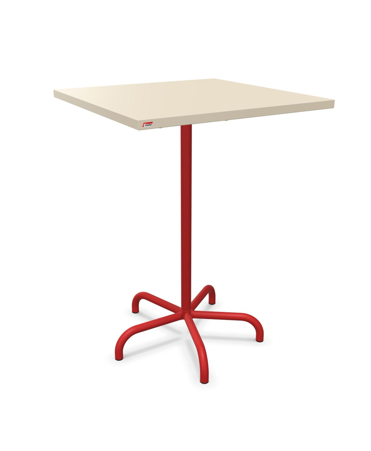 Schaffner Säntis Table haute rabattable 80x80cm h:110cm Sable Pastel 15 Rouge 30 