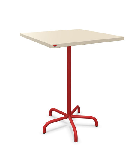 Schaffner Säntis Table haute rabattable 80x80cm h:110cm Sable Pastel 15 Rouge 30 