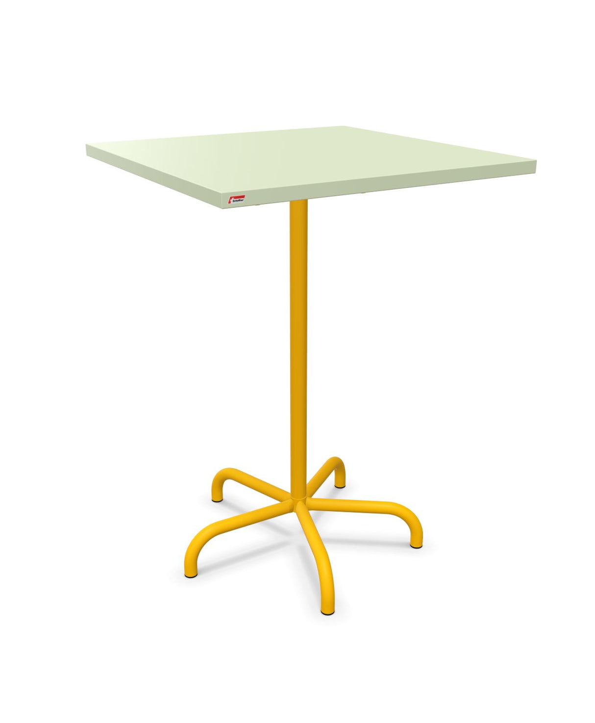 Schaffner Säntis Table haute rabattable 80x80cm h:110cm Vert Pastel 64 Jaune 11 