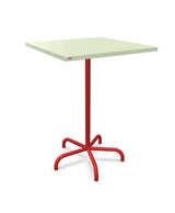 Schaffner Säntis Table haute rabattable 80x80cm h:110cm Vert Pastel 64 Rouge 30 