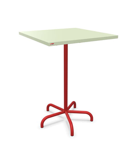 Schaffner Säntis Table haute rabattable 80x80cm h:110cm Vert Pastel 64 Rouge 30 
