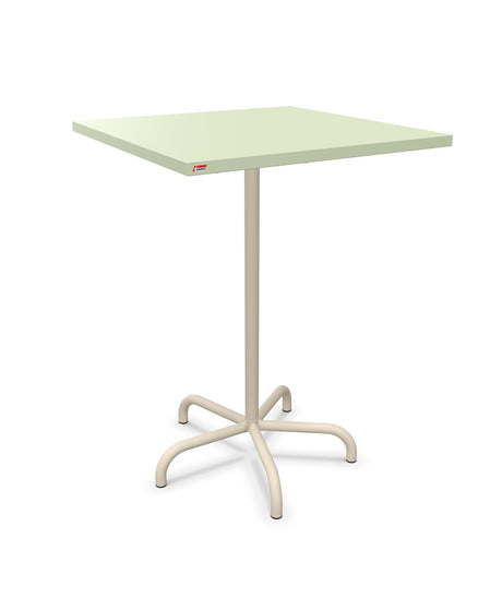 Schaffner Säntis Table haute rabattable 80x80cm h:110cm Vert Pastel 64 Sable Pastel 15 