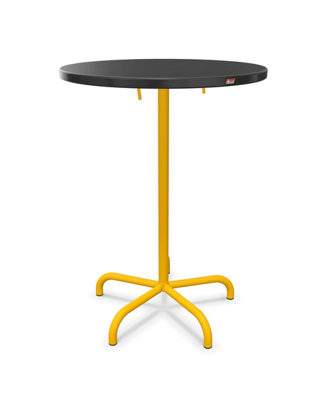 Schaffner Säntis Table haute rabattable ronde Ø80cm h:110cm 
