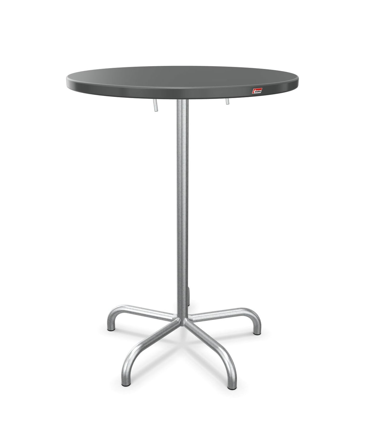Schaffner Säntis Table haute rabattable ronde Ø80cm h:110cm 