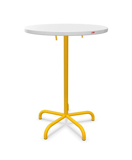Schaffner Säntis Table haute rabattable ronde Ø80cm h:110cm 