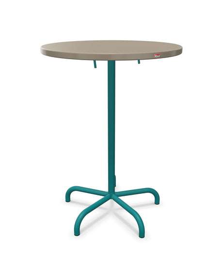 Schaffner Säntis Table haute rabattable ronde Ø80cm h:110cm 