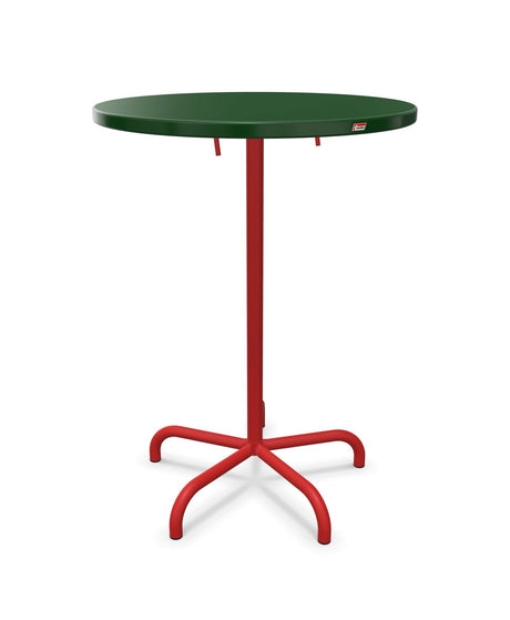 Schaffner Säntis Table haute rabattable ronde Ø80cm h:110cm 