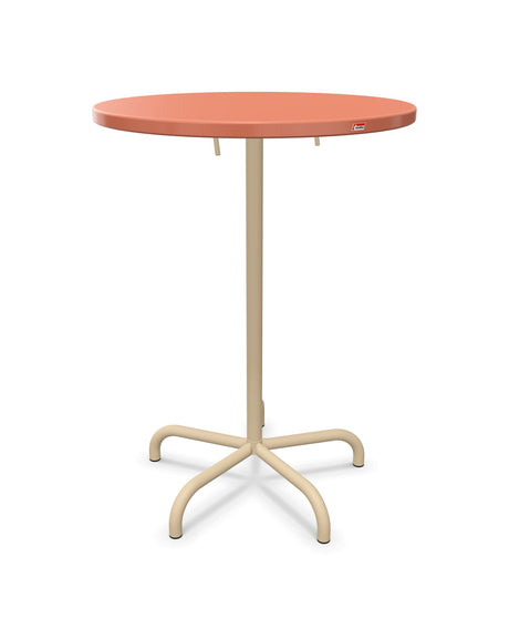 Schaffner Säntis Table haute rabattable ronde Ø80cm h:110cm 