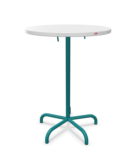 Schaffner Säntis Table haute rabattable ronde Ø80cm h:110cm 