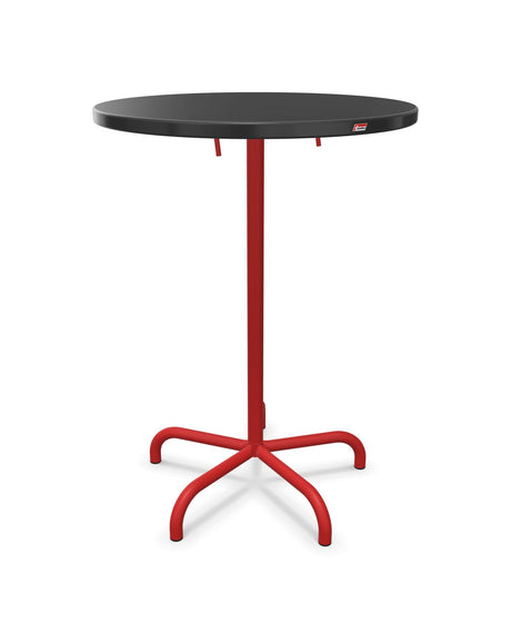 Schaffner Säntis Table haute rabattable ronde Ø80cm h:110cm 
