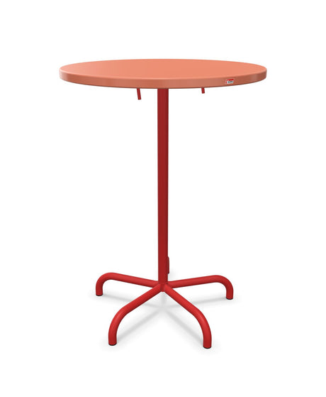 Schaffner Säntis Table haute rabattable ronde Ø80cm h:110cm 