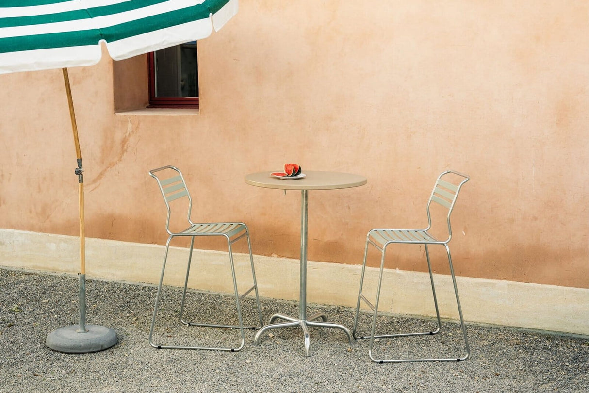 Schaffner Säntis Table haute rabattable ronde Ø80cm h:110cm 