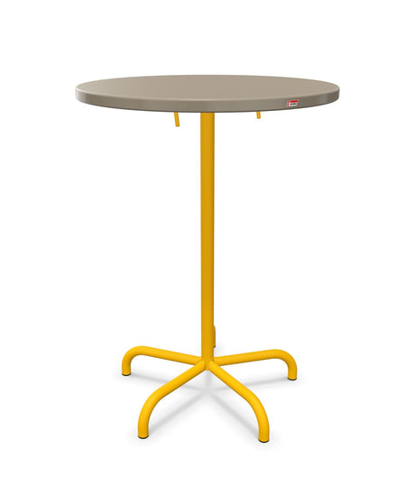 Schaffner Säntis Table haute rabattable ronde Ø80cm h:110cm 