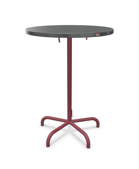 Schaffner Säntis Table haute rabattable ronde Ø80cm h:110cm 