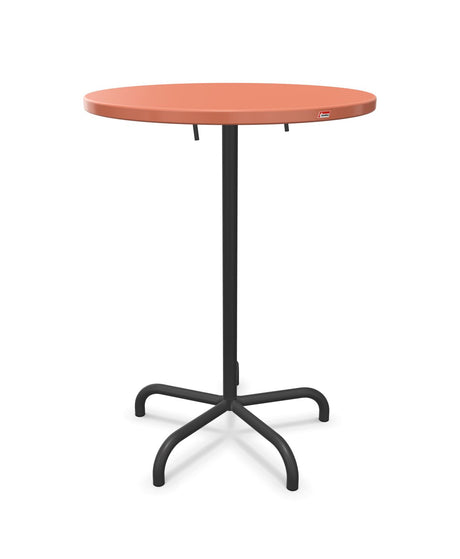 Schaffner Säntis Table haute rabattable ronde Ø80cm h:110cm 
