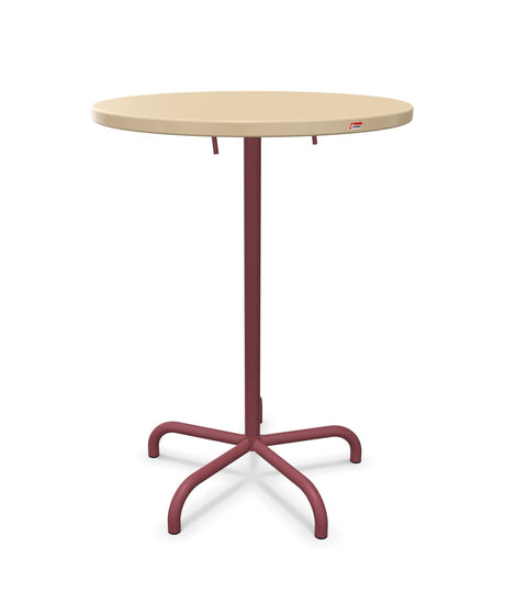 Schaffner Säntis Table haute rabattable ronde Ø80cm h:110cm 
