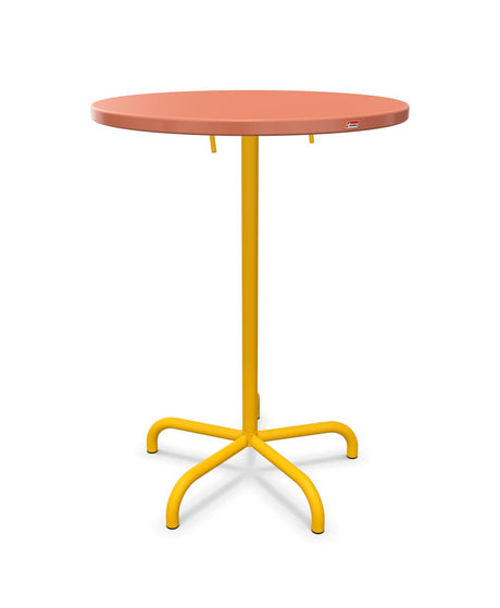 Schaffner Säntis Table haute rabattable ronde Ø80cm h:110cm 
