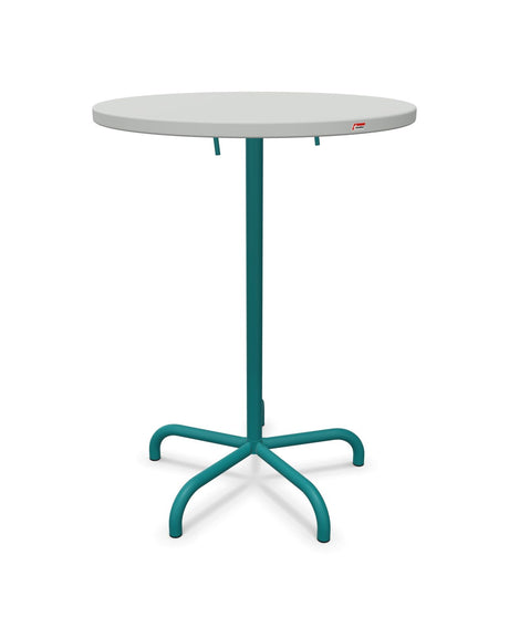 Schaffner Säntis Table haute rabattable ronde Ø80cm h:110cm 