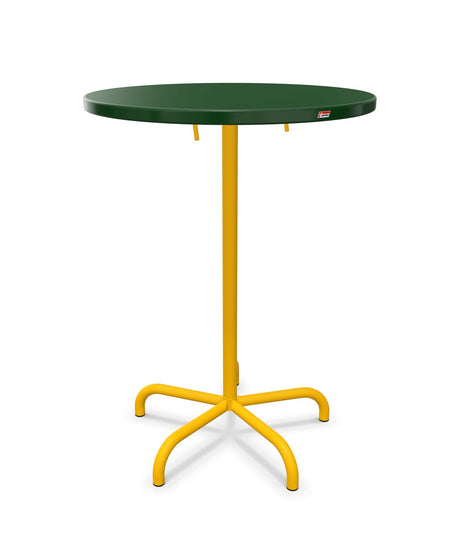 Schaffner Säntis Table haute rabattable ronde Ø80cm h:110cm 
