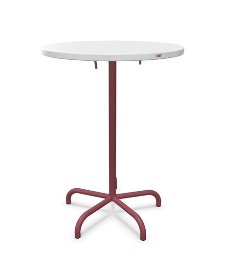 Schaffner Säntis Table haute rabattable ronde Ø80cm h:110cm 