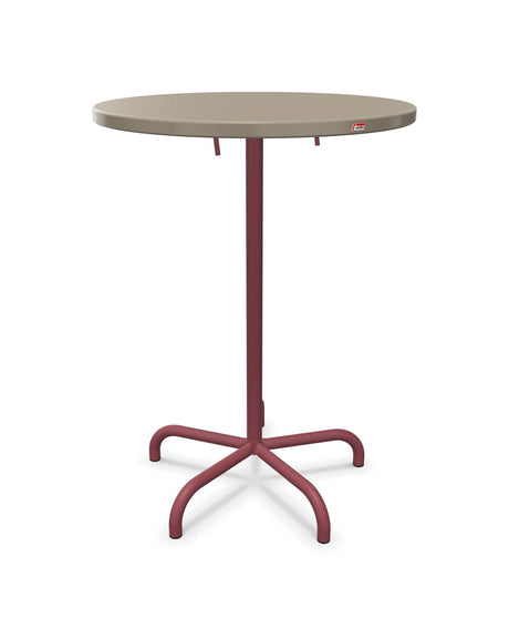Schaffner Säntis Table haute rabattable ronde Ø80cm h:110cm 