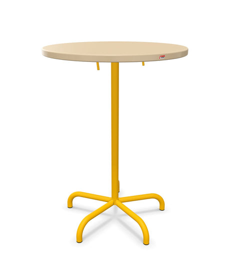 Schaffner Säntis Table haute rabattable ronde Ø80cm h:110cm 