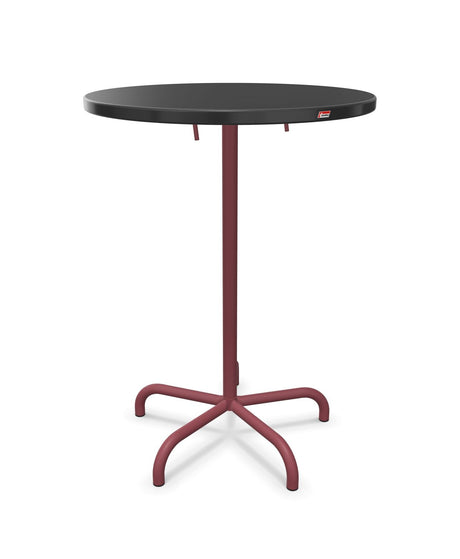 Schaffner Säntis Table haute rabattable ronde Ø80cm h:110cm 
