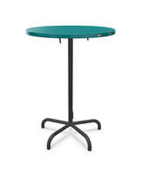 Schaffner Säntis Table haute rabattable ronde Ø80cm h:110cm Bleu Kali 56 Anthracite 77 