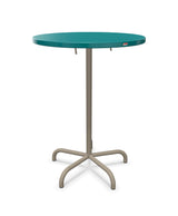 Schaffner Säntis Table haute rabattable ronde Ø80cm h:110cm Bleu Kali 56 Champagne 85 