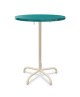 Schaffner Säntis Table haute rabattable ronde Ø80cm h:110cm Bleu Kali 56 Sable Pastel 15 