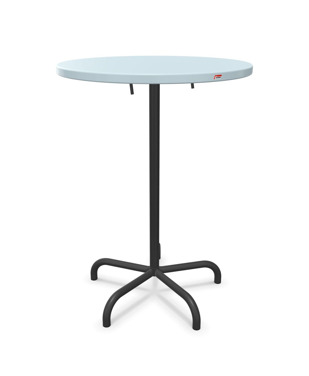Schaffner Säntis Table haute rabattable ronde Ø80cm h:110cm Bleu Pastel 51 Anthracite 77 