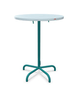 Schaffner Säntis Table haute rabattable ronde Ø80cm h:110cm Bleu Pastel 51 Bleu Kali 56 
