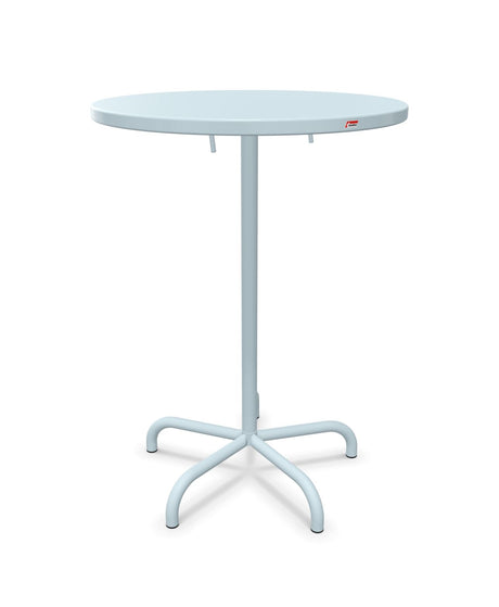 Schaffner Säntis Table haute rabattable ronde Ø80cm h:110cm Bleu Pastel 51 Bleu Pastel 51 