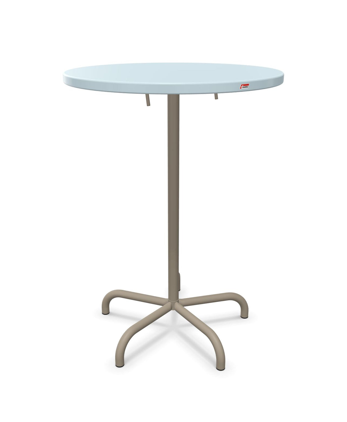 Schaffner Säntis Table haute rabattable ronde Ø80cm h:110cm Bleu Pastel 51 Champagne 85 