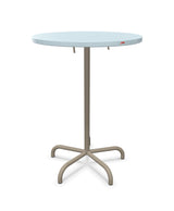 Schaffner Säntis Table haute rabattable ronde Ø80cm h:110cm Bleu Pastel 51 Champagne 85 