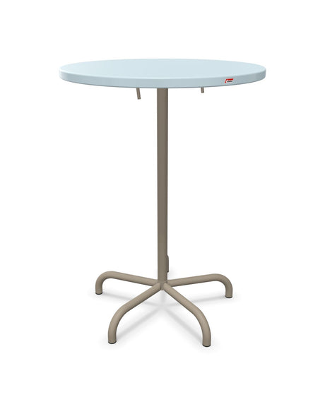 Schaffner Säntis Table haute rabattable ronde Ø80cm h:110cm Bleu Pastel 51 Champagne 85 
