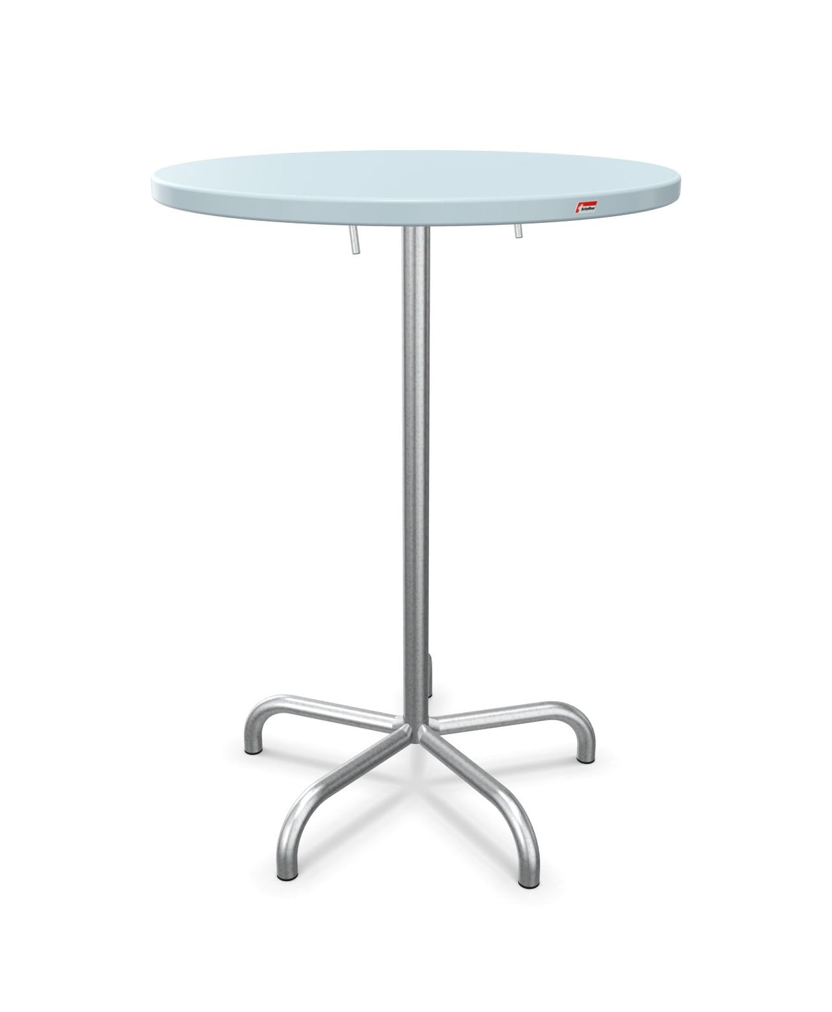 Schaffner Säntis Table haute rabattable ronde Ø80cm h:110cm Bleu Pastel 51 Galvanisé à chaud 02 