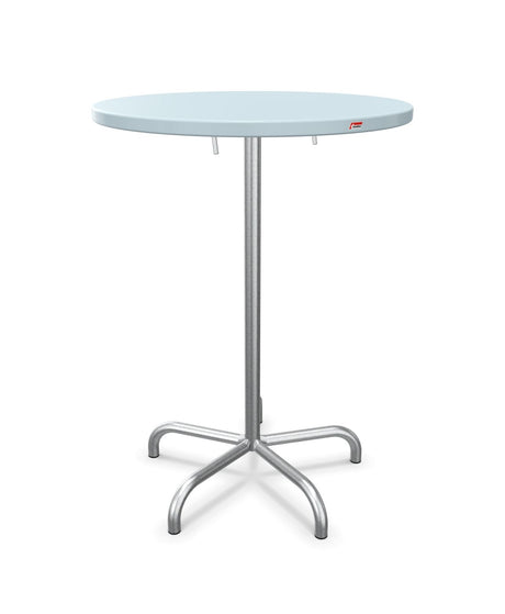Schaffner Säntis Table haute rabattable ronde Ø80cm h:110cm Bleu Pastel 51 Galvanisé à chaud 02 