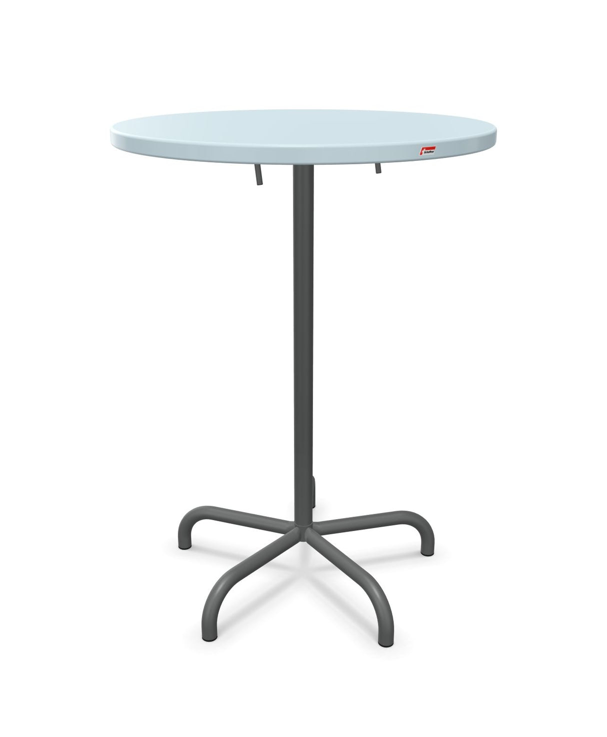 Schaffner Säntis Table haute rabattable ronde Ø80cm h:110cm Bleu Pastel 51 Graphite 73 