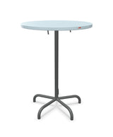 Schaffner Säntis Table haute rabattable ronde Ø80cm h:110cm Bleu Pastel 51 Graphite 73 