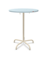 Schaffner Säntis Table haute rabattable ronde Ø80cm h:110cm Bleu Pastel 51 Sable Pastel 15 