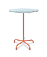 Schaffner Säntis Table haute rabattable ronde Ø80cm h:110cm Bleu Pastel 51 Terracotta 84 