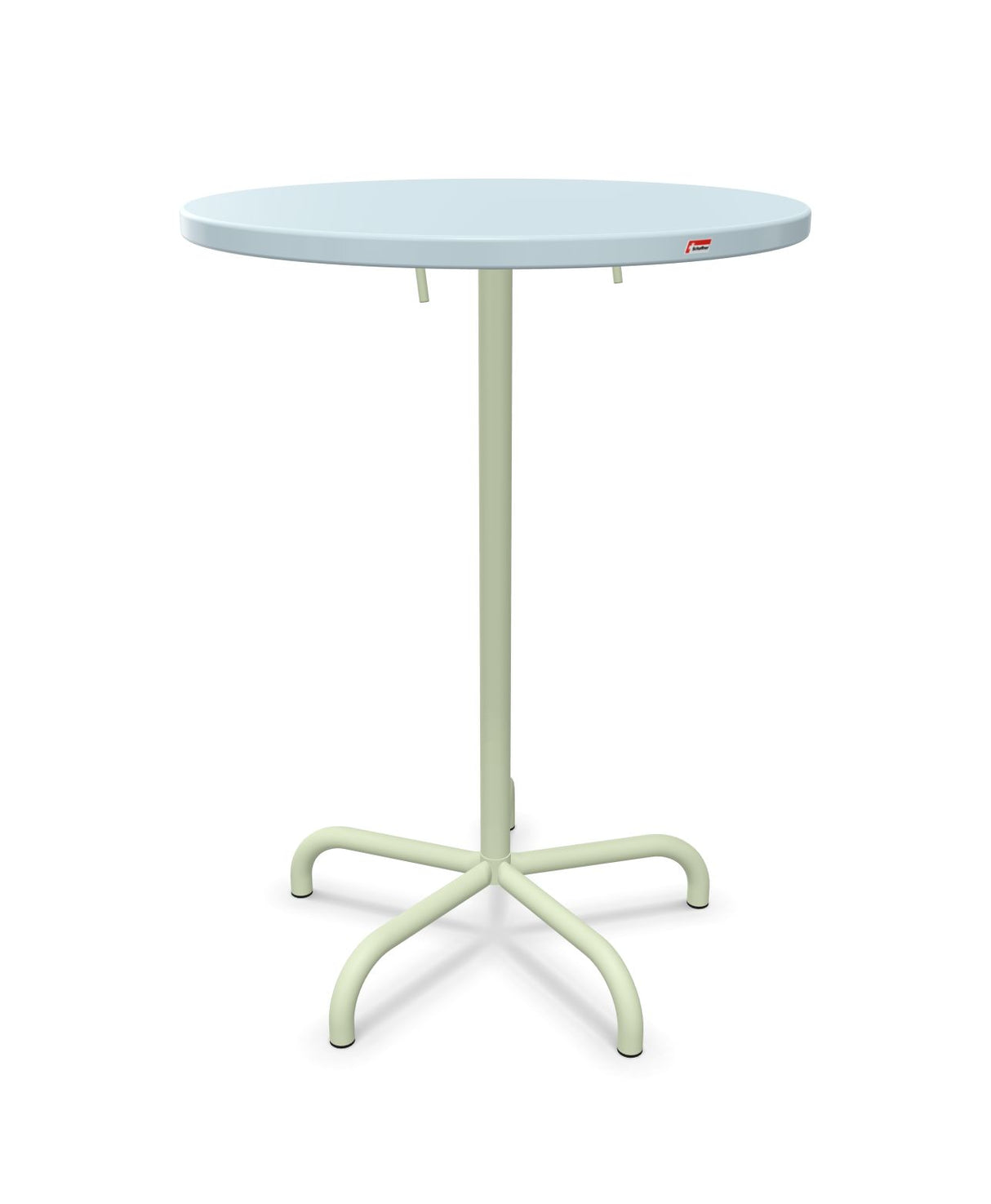 Schaffner Säntis Table haute rabattable ronde Ø80cm h:110cm Bleu Pastel 51 Vert Pastel 64 