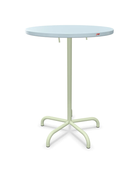 Schaffner Säntis Table haute rabattable ronde Ø80cm h:110cm Bleu Pastel 51 Vert Pastel 64 